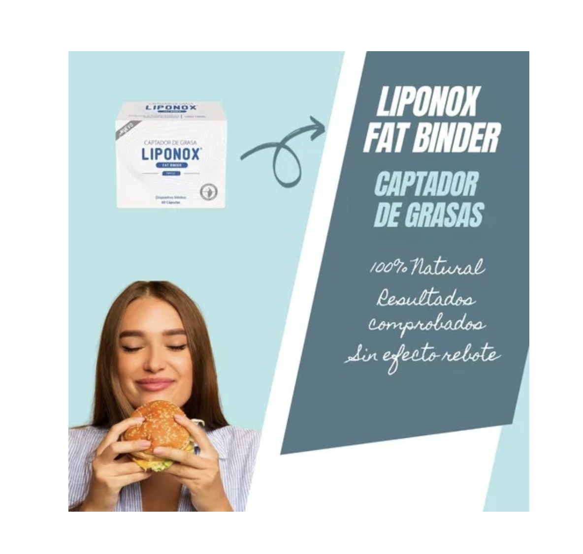 Liponox Fat Binder Captador de Grasa 60 Cápsulas knop Laboratorios - Image 3