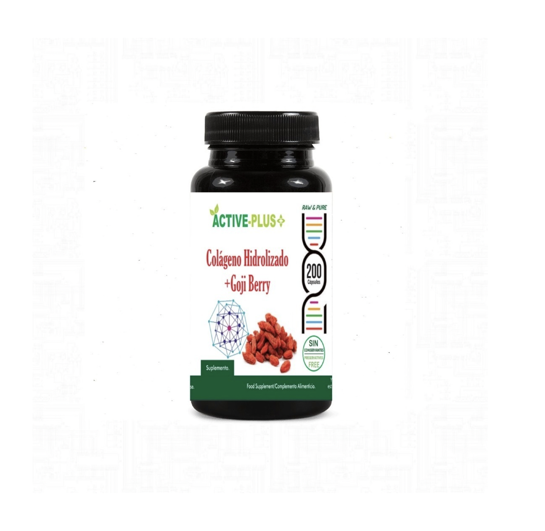 Colágeno Hidrolizado + Goji Berry 200 Cápsulas Vegetales NatPlus