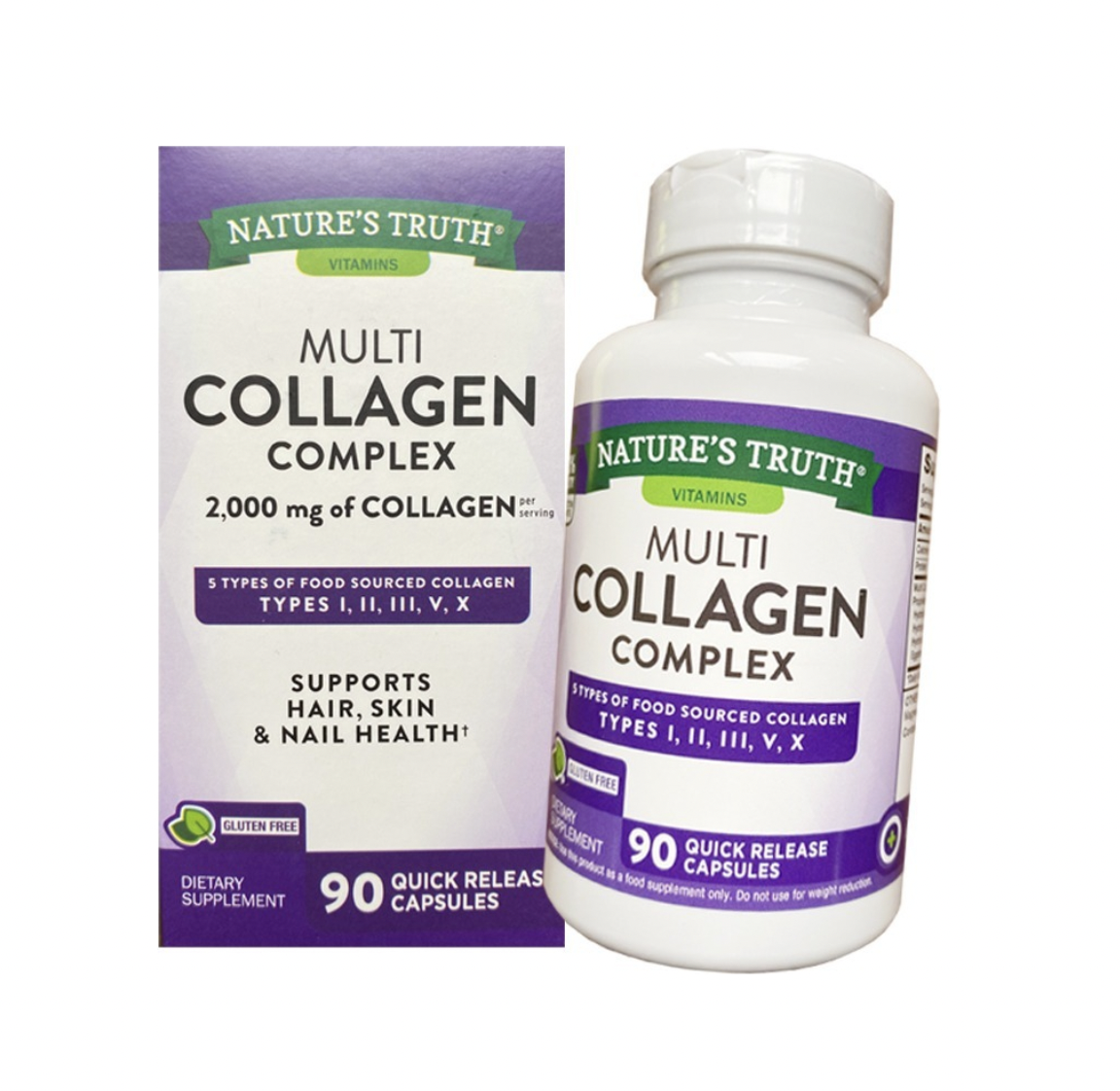 Multi Collagen Complex 2000mg. 90 Cápsulas Nature´s Truth - Image 3