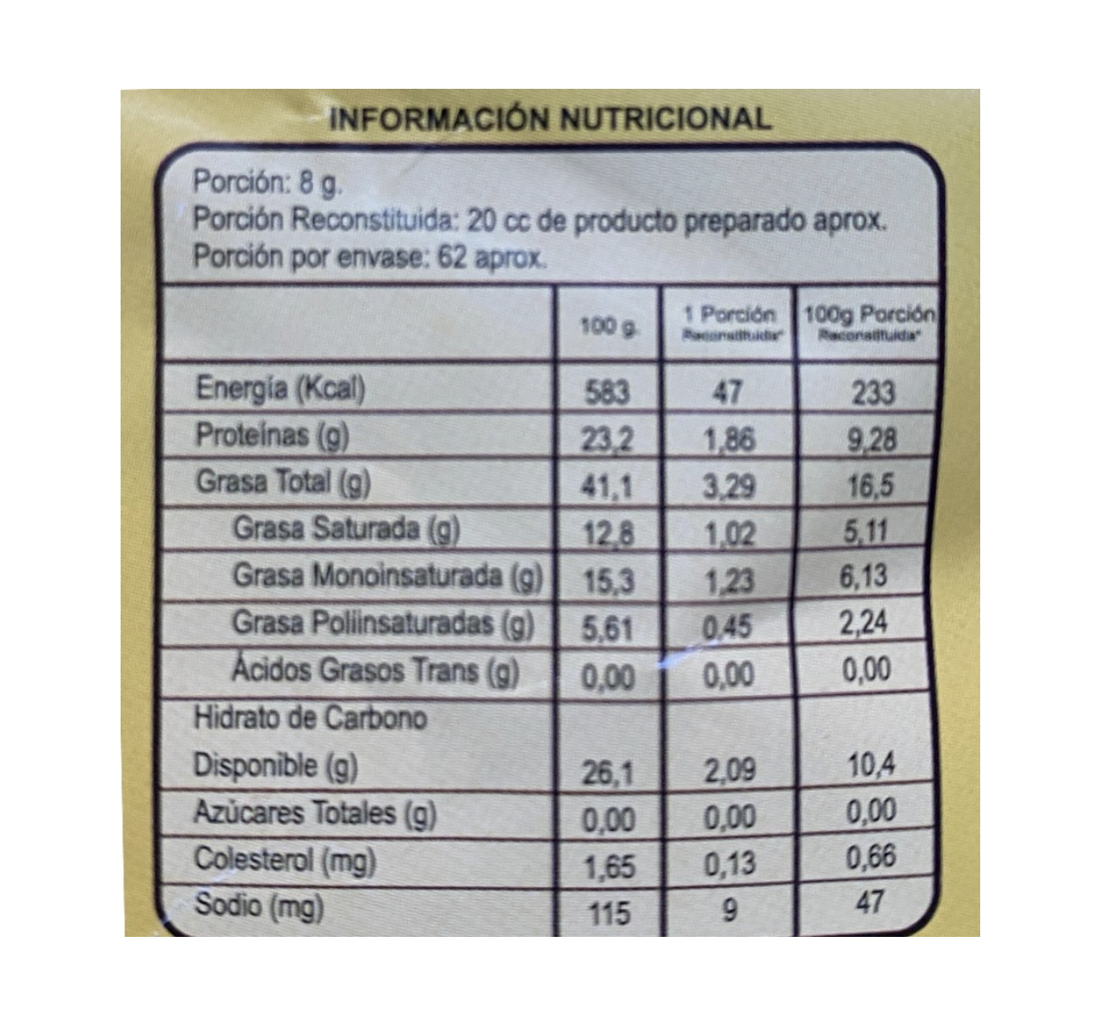 Yema en Polvo Deshidratada Pasteurizada 500g. Delissa - Image 2