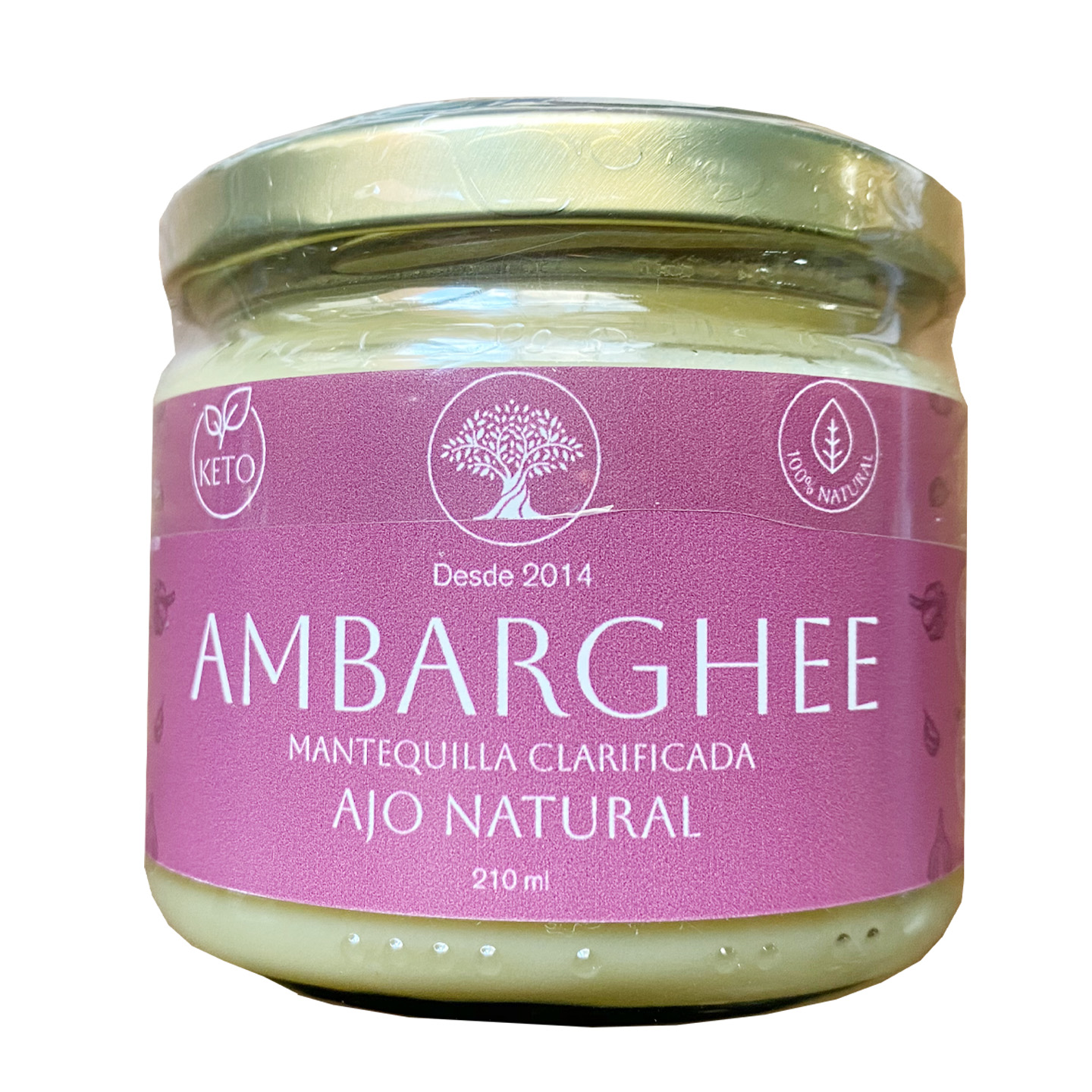 Mantequilla Ghee Ajo Natural Clarificada 210g. Ambar Ghee