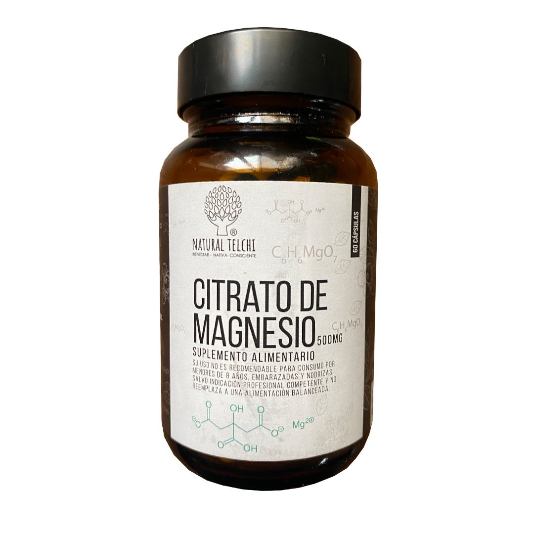 Citrato de Magnesio 60 Cápsulas 500mg. Natural Telchi