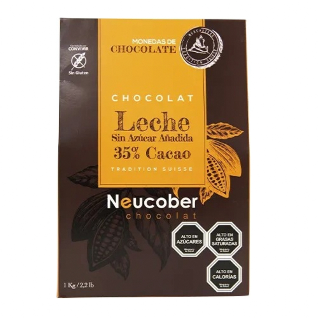 Cobertura Chocolate Bitter 35% Cacao sin Azúcar Añadida 1Kg. Neucober