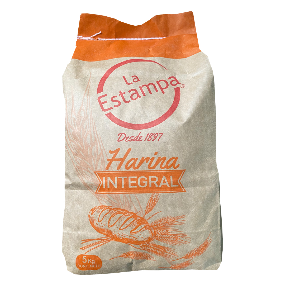 Harina de Trigo Integral 5Kg. La Estampa