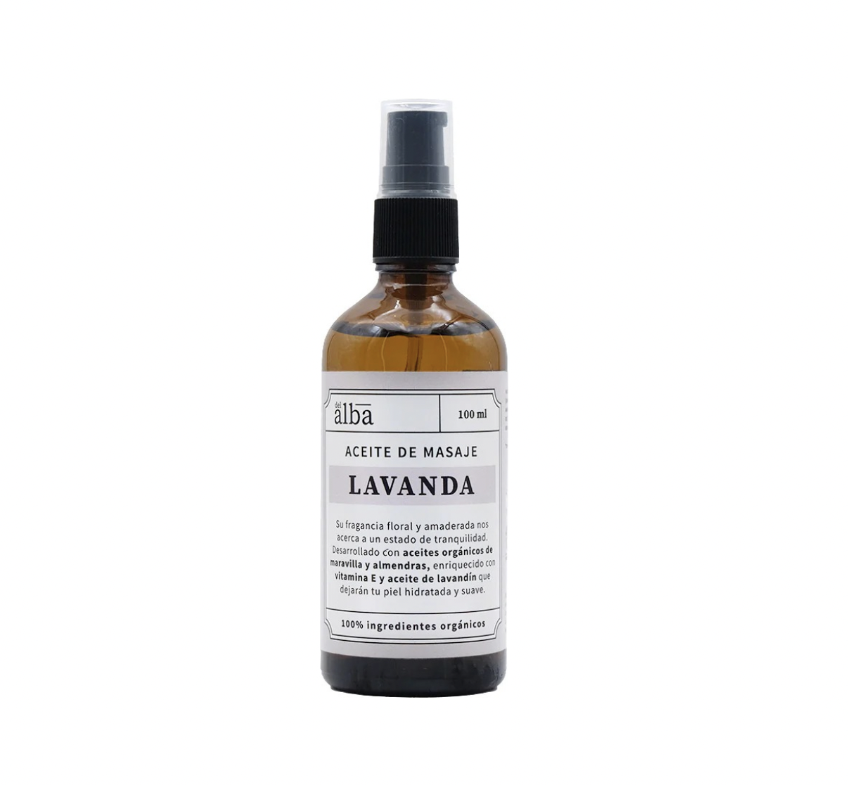 Aceite Para Masajes Lavanda Calma 100ml. Apicola del Alba
