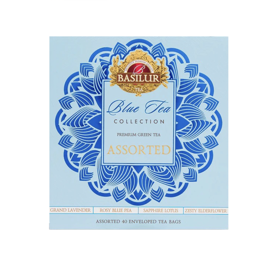 Té Blue Tea Premium Assorted 40 Bolsitas Green Tea Collection Basilur