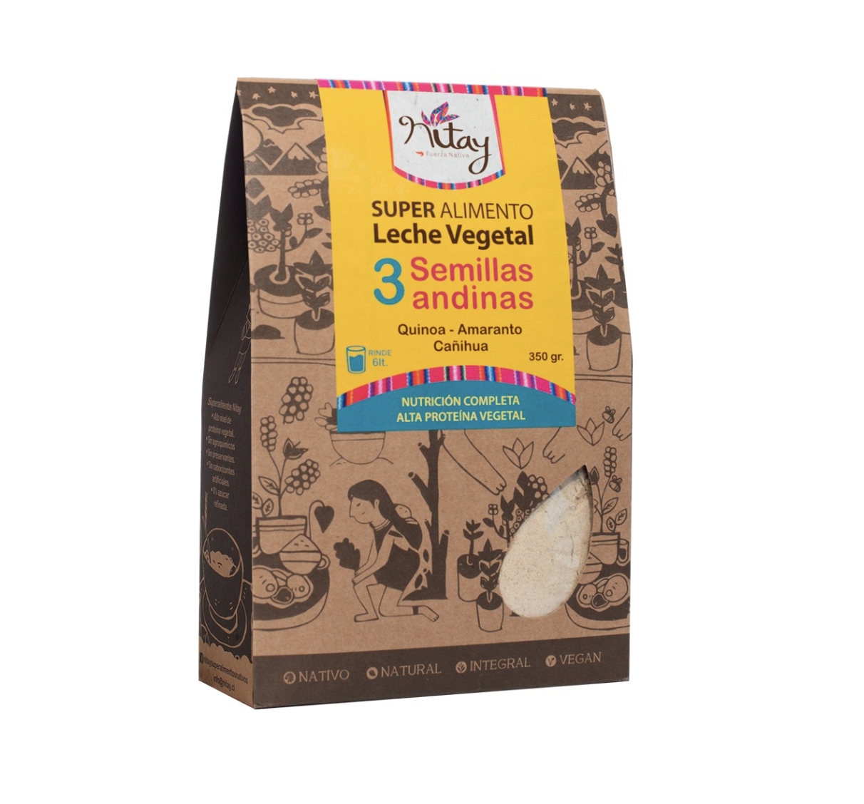 Leche Vegetal 3 Semillas Andinas 350g. sin Gluten Nitay