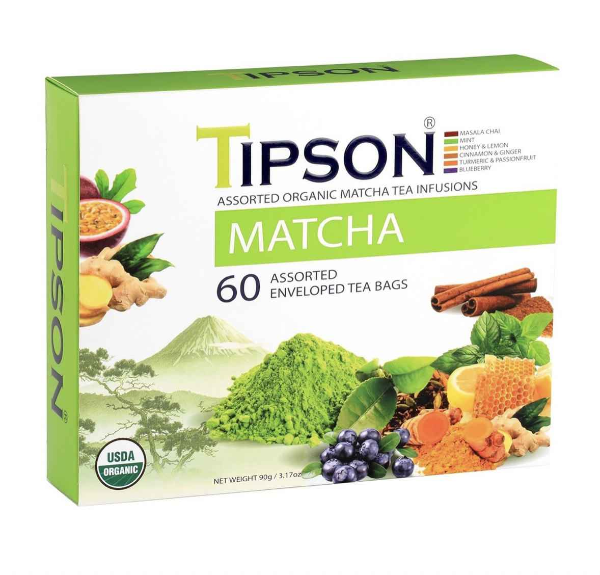 Té Matcha Orgánico 60 Unidades Variados Sabores Tipson