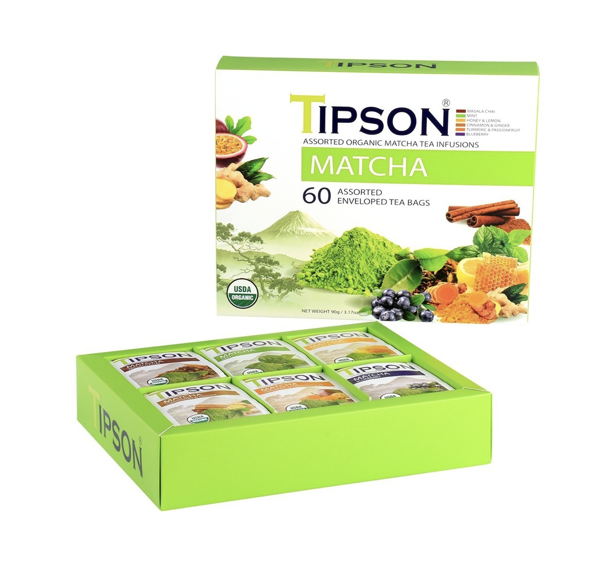 Té Matcha Orgánico 60 Unidades Variados Sabores Tipson - Image 2