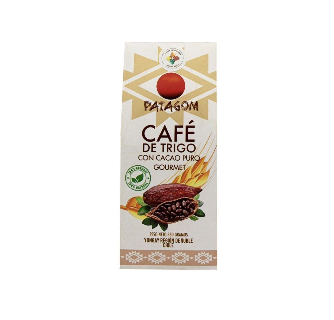 Café de Trigo y Cacao Puro Gourmet 350g. Patagom