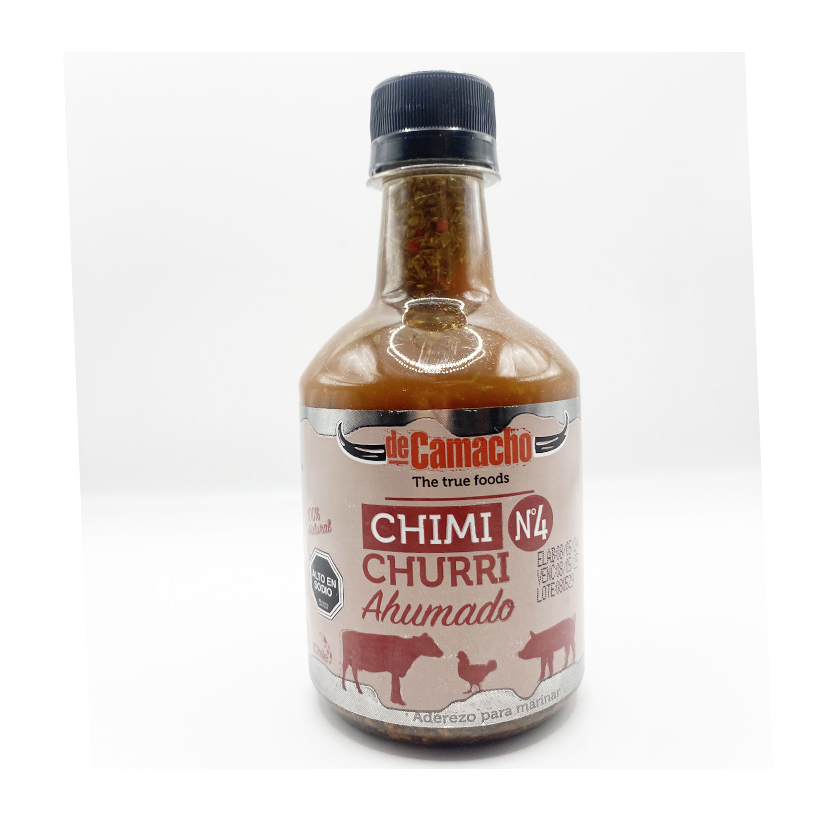 Chimichurri Ahumado N°4 para Marinar Carnes 370g. DeCamacho